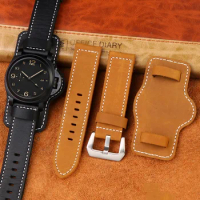 20 22 24mm 26mm Cow Leather Watch Strap for Panerai Fossil Omega Diesel PAM111 441 Retro Watch belt Bracelet for Men Women