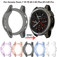 Soft TPU Case For Garmin Fenix 7 7S 7X 5S 5 5X Plus 6S 6 6X Pro Smart Watch Protector Frame Clear TPU Case Cover Protection Band