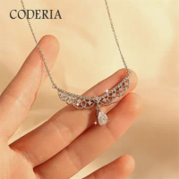 NEW Water Drop Shape 1 CT Super Flash D Color Moissanite Necklace Women Sterling Silver 18K Gold Pendant Necklace GRA Jewelry