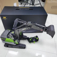 HUINA 1593 1/14 RC Excavator Truck Alloy 2.4GHz Radio Controlled Car 22 Channel Construction Vehicle Sound Toys for Boys Gifts
