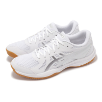 Asics 排球鞋 Upcourt 6 女鞋 男鞋 白 銀 輕量 膠底 室內運動 羽排鞋 亞瑟士 1072A107100