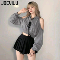 sweater Hoodie crop lisa blackpink Basic wanita  sexsy Crop Santai Lembut Nyaman Oversize