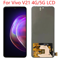 6.44'' For Vivo V21 4G 5G LCD Screen V2066 V2050 LCD Touch Panel Digitizer For Vivo V21 Display LCD