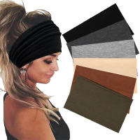 6 Pack Extra Wide Headbands For Women Stretch Headband Boho Head Bands Womens Hair Band Turban Worko