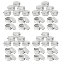 PACK Of 100 - 15Ml Aluminium Tin Large Make Up Candle Pots Capacity Empty Big Cosmetic/Candle/Spice Pots