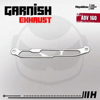 Hayaidesu Garnish Knalpot ADV 160 - Garnish Variasi Full CNC Anodize Silver