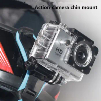 Gopro Motorcycle Helmet Chin Bracket DJI Mountain Dog Insta360 Sports Camera Riding Motorcycle Helmet Fixed Bracket Accessories