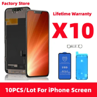 10PCS/Lot Tested AAA Quality Incell Oled For iPhone X XR XS MAX LCD Display Screen Replacement For iPhone 11 12 13 Pro Max Oled