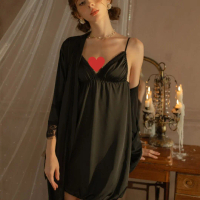 LindaGalz AMIRA Kimono Set 4in1 Lingerie Big Size Jumbo Baju Tidur A001 Baju Dinas Malam Wanita Ling