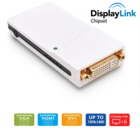 Displaylink Chipset USB3.0/USB2.0 to VGA DVI HDMI Graphics Adapter converter for apple macbook pro air mini windows win7/8/win10