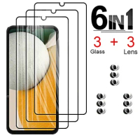 6IN1Tempered Glass for Samsung Galaxy A15 A25 4G 5G A05 A05S A14 A34 A54 5G A24 Protective Screen Protector Camera Lens Film