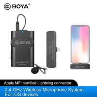BOYA BY-WM4 PRO K3 2.4GHz Wireless Microphone System Smartphones Video Mic for iOS devices tablets Laptops