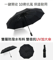 台灣現貨速出 自動傘 雙層 雨傘 抗風 雨傘 加大傘 折疊傘 抗UV傘 陽傘 三折傘 防潑水傘  C00010125