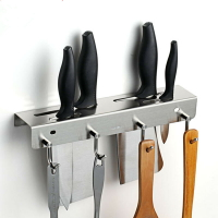 廚房置物架壁掛式304加厚不銹鋼刀架菜刀用品用具刀具廚具收納