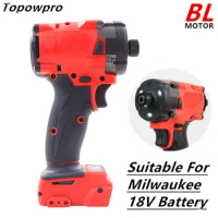 18V Cordless Screwdriver Suitable For Milwaukee Battery 1/4" Driver Hex Brushless Electric Drill Power Tools Car Truck Repair