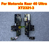 Original Charge Board For Motorola Razr 40 Ultra XT2321-3 USB Charging Port Dock Connector Microphone MIC Charger Flex Cable