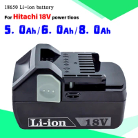 18V 5Ah 6Ah 8Ah Li-ion Battery for Hitachi/HiKOKI 18V Cordless Power Tools for BSL1850 BSL1860 BCL1815 EBM1830 BSL1840 330139
