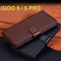 Genuine Leather case For Vivo iQOO 5 5G Case Flip back Cover For Vivo iQOO 5 Pro 5G shell capas IQOO5 PRO