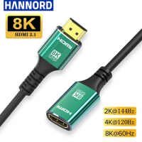 Hannord HDMI-Compatible Extender Cable 8K 4K HDMI 2.1 48Gbps Male to Female Adapter Connector For HDMI Switch HDMI Extender PS4
