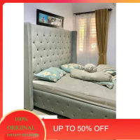 Divan/Difan Ranjang Kasur Kolam Sandaran Andin Tinggi Sandaran 170cm Bahan Bludru