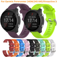 Watch Strap For Garmin Forerunner 245M/245 645 Silicone Watch Band Sports Strap For Garmin Vivoactive 3 Watchband Accessories