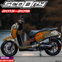 (COD) Decal Stiker Scoopy Fi 2013-2016 Fullbody Scoopy Fi 2013-2016 Desain CAT SCOOPY Racing N23.06