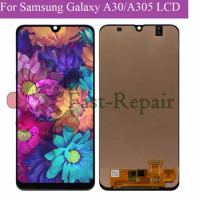 6.4''amoled Display For Samsung galaxy A30 A305/DS A305F A305FD A305A LCD Touch Screen Digitizer Assembly For Samsung A30 lcd