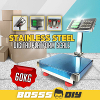 Stainless Steel Digital Platform Scale 60kg Foldable Charging Penimbang Tahan Karat