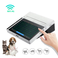 EKG Monitor Leads 18 12 Channel Portable Animal Veterinary Vet ECG Machine With Touch Screen