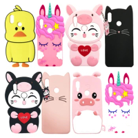 Case For Xiaomi Redmi Note 7 Case 3D Cute Duck Dog Unicorn Silicone Shockproof Phone Back Cover For Xiomi Redmi Note7 Note 7 Pro