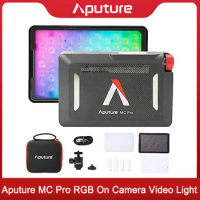 Aputure MC Pro,RGBWW Mini On Camera Video Light,1585 Lux@0.5m,2000-10000K Adjustable,Magnetic Attraction,Weatherproof IP65