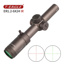 T-EAGLE Tactical Rifle scope Airsoft pistol Voor Rifle Jacht Optische Collimator Gun Sight Rood Groen Licht Er 1.2-6X24IR HK bro