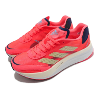 adidas 愛迪達 慢跑鞋 Adizero Boston 10 女鞋 愛迪達 輕量 透氣 避震 路跑 健身 橘紅 白(GY0905)