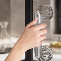 2025 Glass Door Handle Suction Cup Pull Handle Sliding Door No Drilling Bathroom Window Toilet Slidi