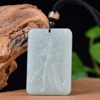 New exquisite Hetian Jade Double-sided Carved Yibo Yuntian Guan Gong Pendant Jewelry 4047#