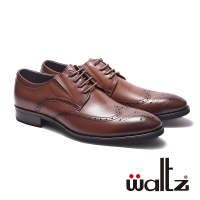 【Waltz】上班族 側V綁帶 雕花 紳士鞋 皮鞋(212604-06 華爾滋皮鞋)