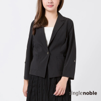 【SingleNoble 獨身貴族】舒適輕薄高彈性西裝外套(1色)