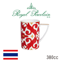 【Royal Porcelain泰國皇家專業瓷器】馬克杯 紅彩花(泰國皇室御用白瓷品牌)