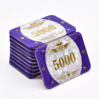 YH Poker Chips Set Luxury Custom Made Casino Acrylic Poker Chip Plaques Poker Square Chip