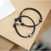 GELANG COUPLE INISIAL MAGNET / GELANG INISIAL HURUF DADU MAGNET / GELANG MAGNET INITIAL Rcr_acc