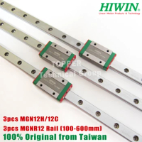 Taiwan HIWIN MGN12 Rail 100mm/200mm/250mm/300mm/350m/400m/450mm/500mm/600mm linear Guiderail With MGN12C or MGN12H for CNC