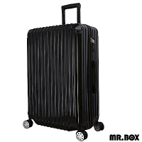 MR.BOX 艾夏 28吋PC+ABS耐撞TSA海關鎖拉鏈行李箱/旅行箱-黑色