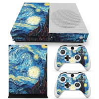 starry sky design For Xbox One S Skins Carbon Console Skin Decal Sticker + 2 Controller Skins For Xbox One S