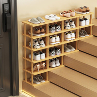 樓梯鞋架小型出租房多層簡易家用門口鞋子收納置物架組合式窄鞋櫃
