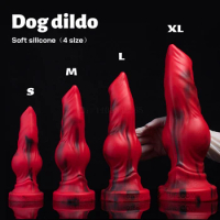 Large Dog Dildo Strong Sucker Animal Penis Dildo Liquid Silica Gel Simulation Anal Dildo Female Masturbation Big Realistic Dick