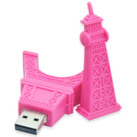 Cartoon Architecture series 32GB 64GB 128GB Eiffel Tower &amp; Statue of Liberty Multicolor Type-c USB 4GB 8GB 16GB Flash drive
