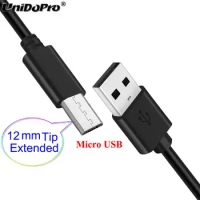 12mm Extra Long Extended Tip Micro USB Cable for Panasonic Eluga I7 / Ray X/Ray Max/ A3 Pro, P101 P1