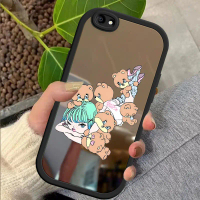 เคส Vivo Y66 หมีซุกซน ฝาครอบคลับ ลายพื้นผิวกระจก เคสโทรศัพท์บางและนุ่ม