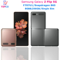 Samsung Galaxy Z Flip 5G F707U1 Original Unlocked Cell Phone 6.7" Octa Core 8GB&amp;256GB Dual 12MP NFC Snapdragon 865 Fingerprint