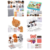 Animal Felting Starter Kits with Felting Needle and Instructions, for Beginner Dropshipping